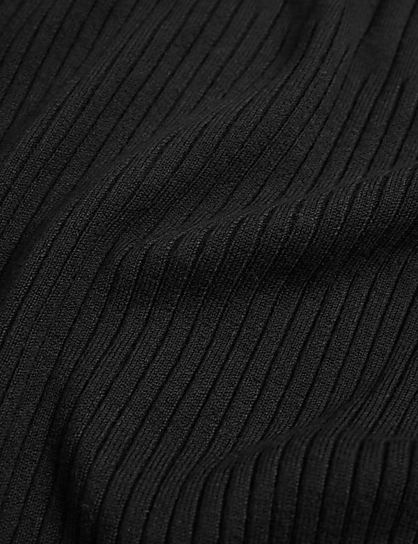 Ribbed Funnel Neck Jumper