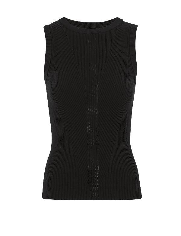Textured Knitted Sleeveless Top