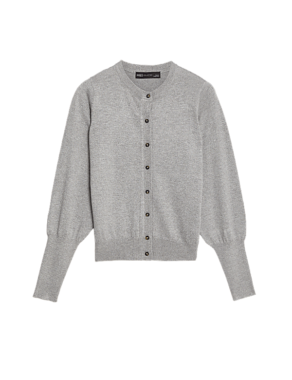 Sparkly Crew Neck Button Through Cardigan