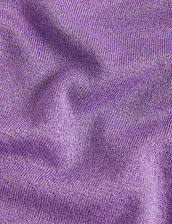 Sparkly Crew Neck Button Through Cardigan