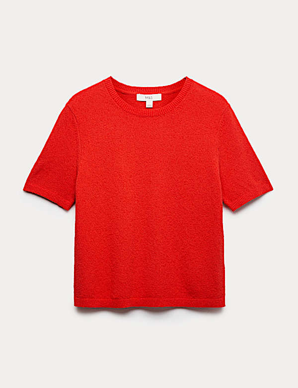 Cotton Rich Boucle Slim Fit Knitted Top - JO