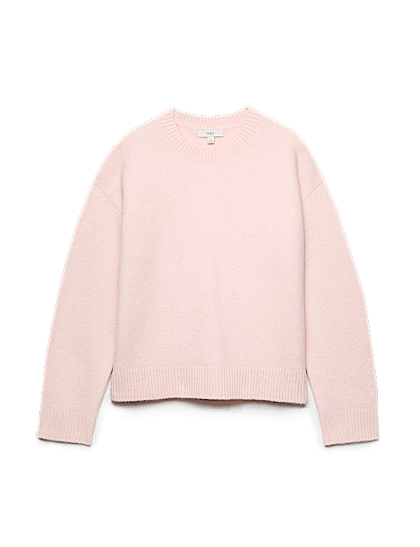 Crew Neck Relaxed Jumper with Wool