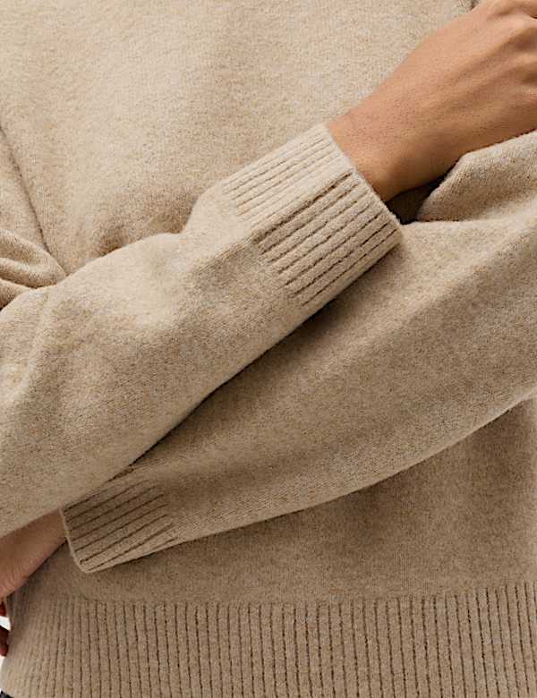 Crew Neck Relaxed Jumper with Wool