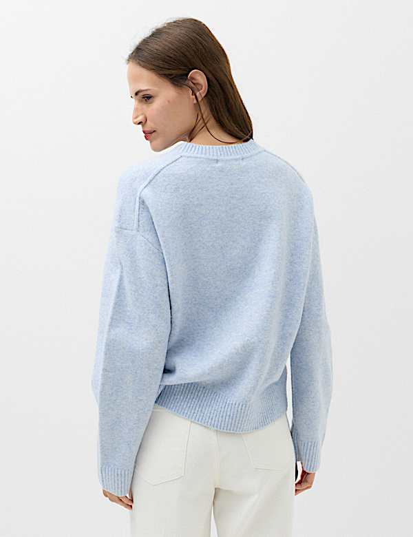 Pull en laine coupe d&eacute;contract&eacute;e &agrave; encolure ronde - CA