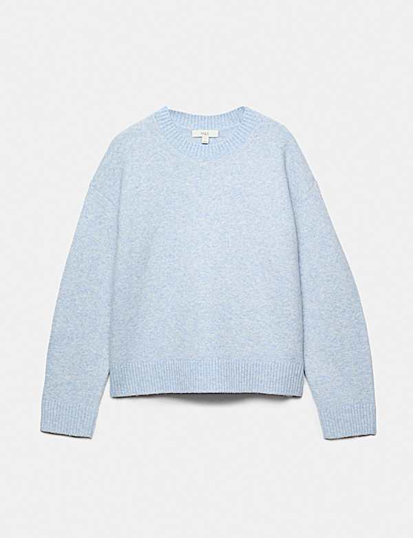 Pull en laine coupe d&eacute;contract&eacute;e &agrave; encolure ronde - CA