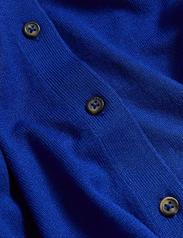 Crew Neck Button Front Cardigan