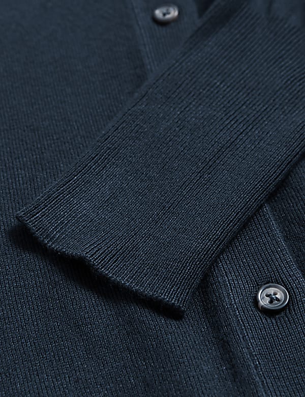 Crew Neck Button Front Cardigan