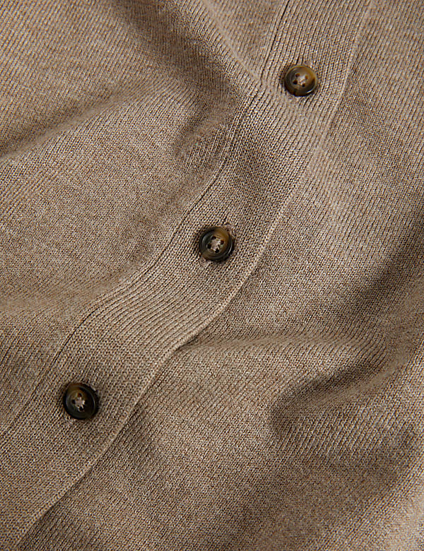 Crew Neck Button Front Cardigan