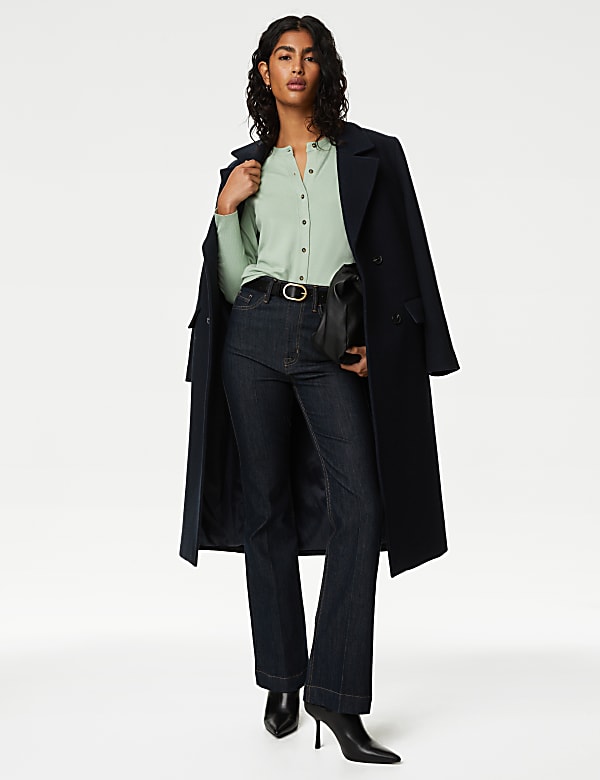 Crew Neck Button Front Cardigan