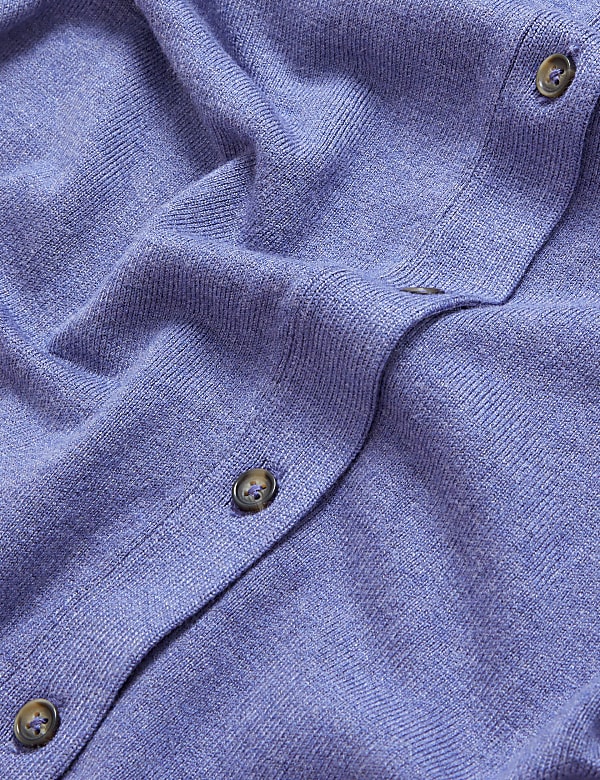 Crew Neck Button Front Cardigan