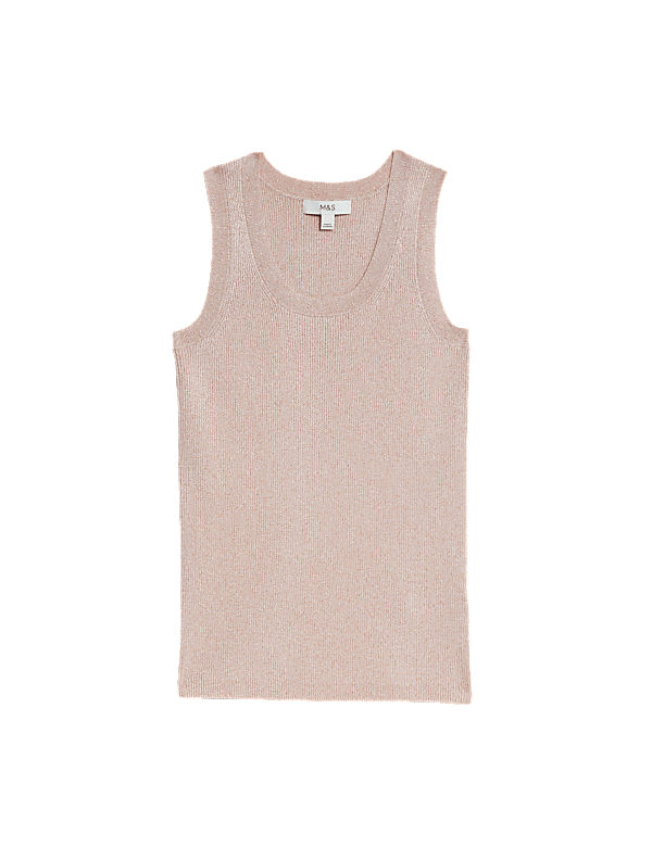 Sparkly Crew Neck Knitted Vest