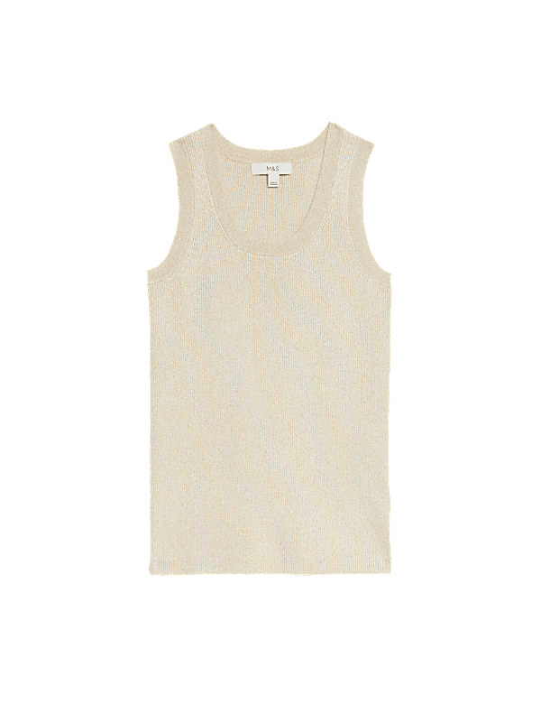 Sparkly Crew Neck Knitted Vest