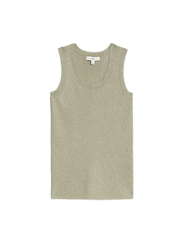 Sparkly Crew Neck Knitted Vest