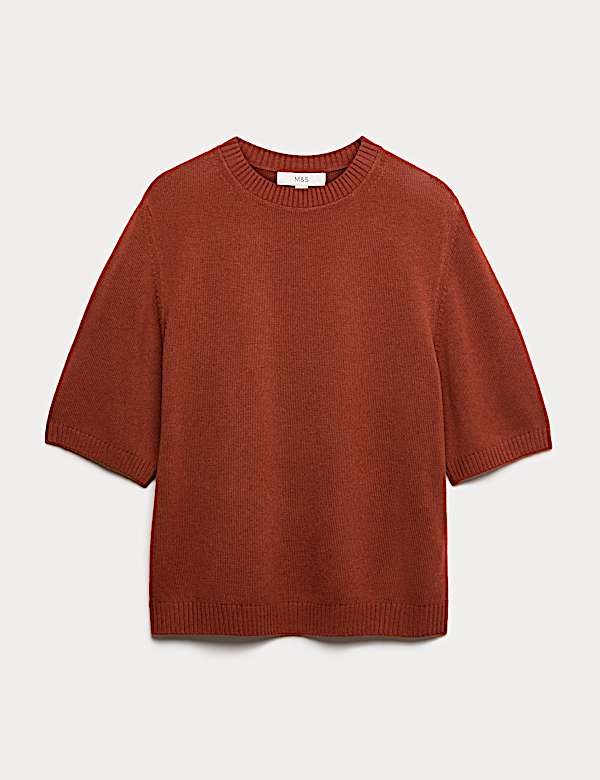 Relaxed Fit Knitted Top With Linen - DK