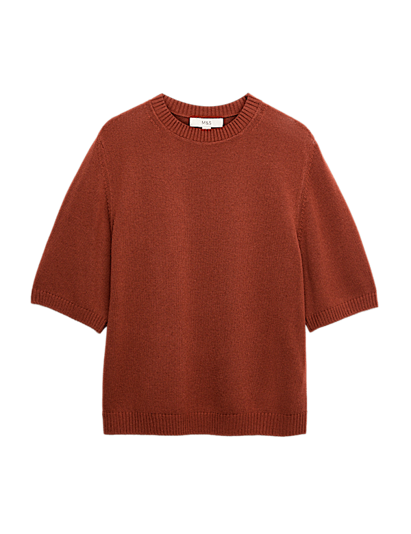 Relaxed Fit Knitted Top With Linen