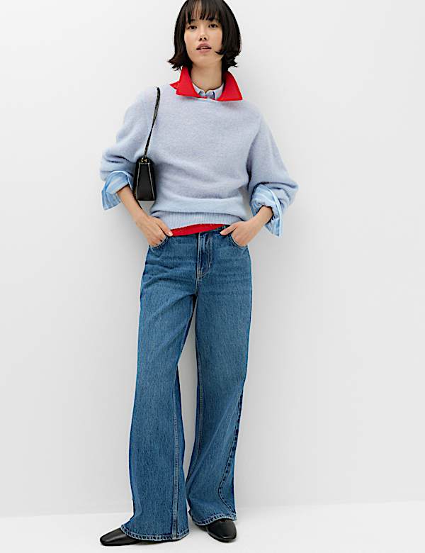 Alpaca Blend Slash Neck Slim Fit Jumper - BG