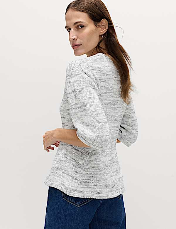 Cardigan p&eacute;plum coupe slim en coton &agrave; col en V - CA