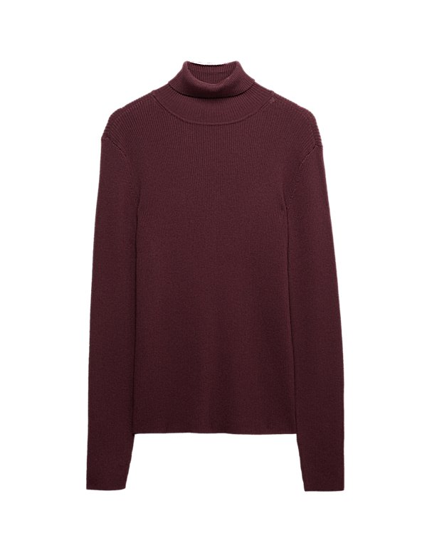 Ribbed Roll Neck Jumper