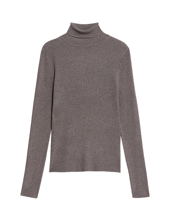 Ribbed Roll Neck Jumper