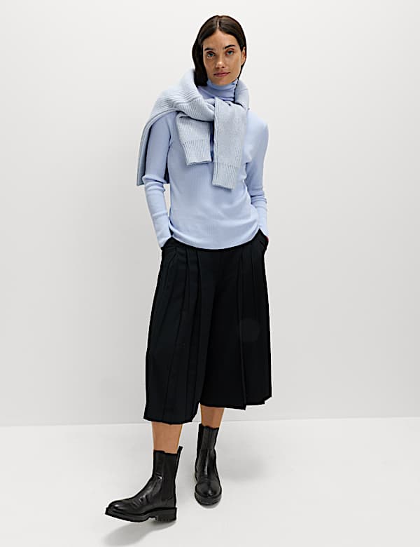 Ribbed Roll Neck Jumper