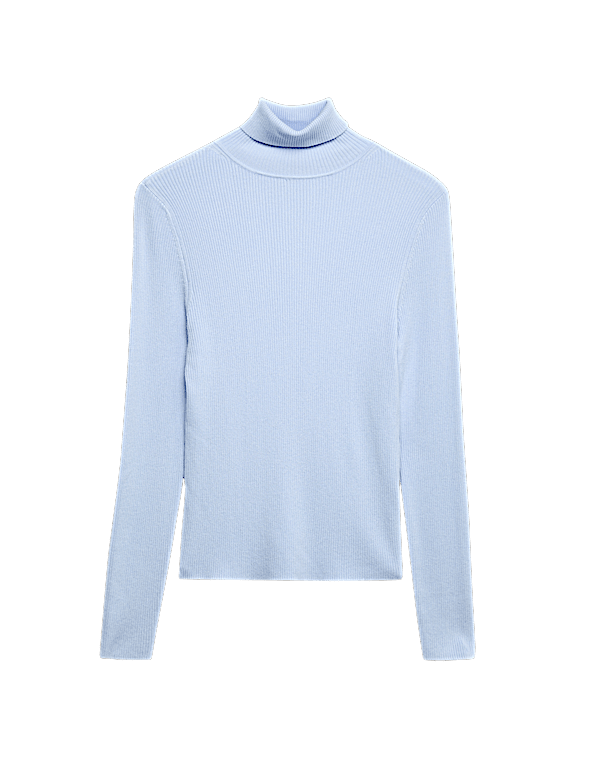 Ribbed Roll Neck Jumper