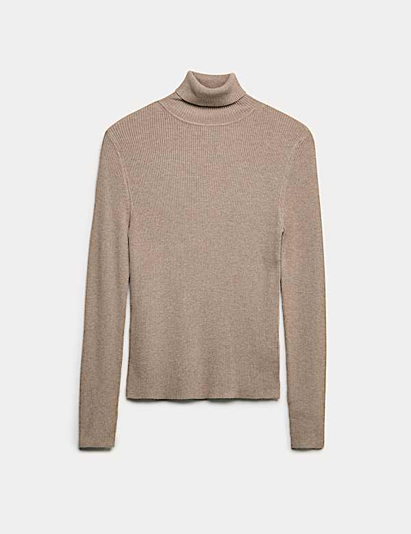Ribbed Roll Neck Jumper