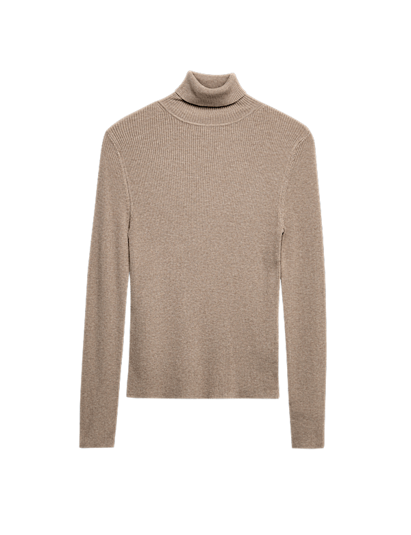 Ribbed Roll Neck Jumper
