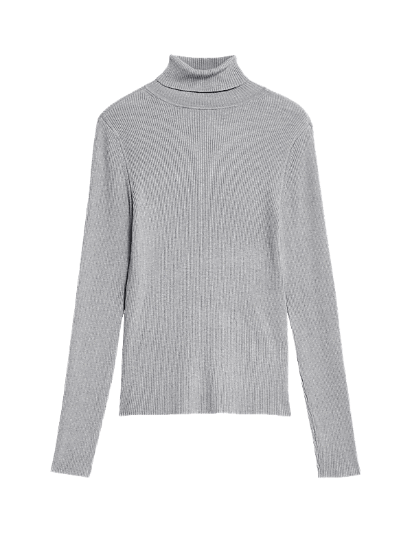 Ribbed Roll Neck Jumper