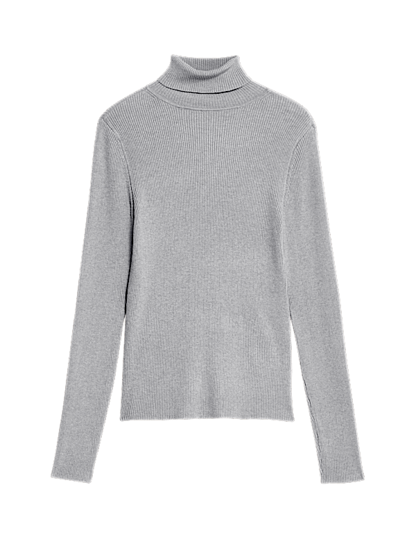 Ribbed Roll Neck Jumper