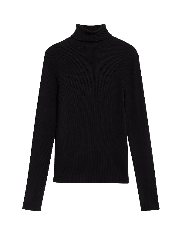 Ribbed Roll Neck Jumper