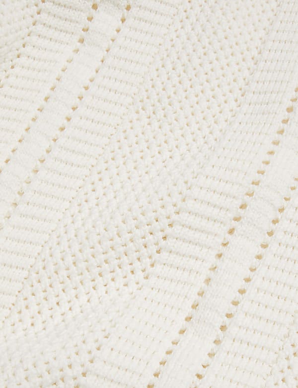 Cotton Rich Textured Crew Neck Jumper