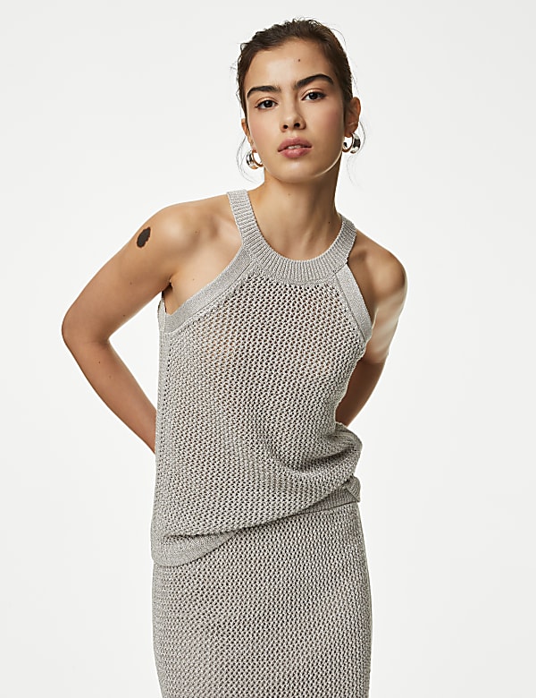 Cotton Rich Textured Knitted Top