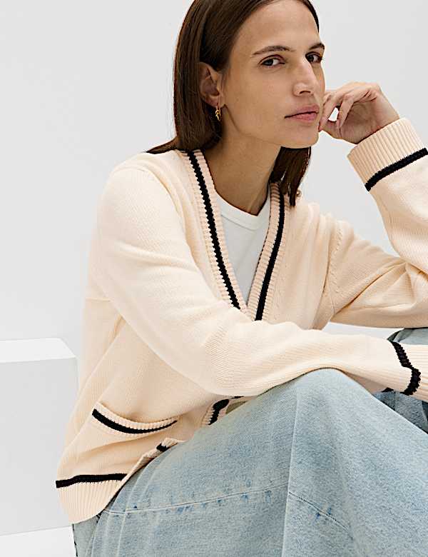 Cotton Rich Pocket Detail Cardigan - EE