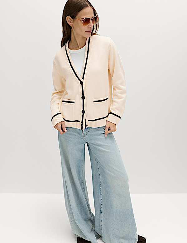 Cotton Rich Pocket Detail Cardigan - EE