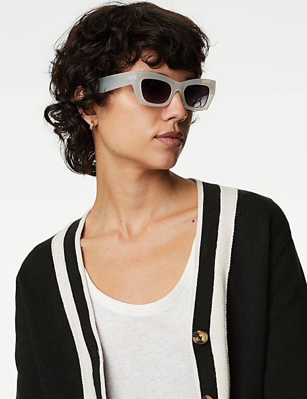 Cotton Rich V-Neck Button Front Cardigan