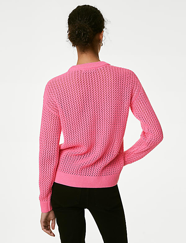 Pure Cotton Textured Jumper