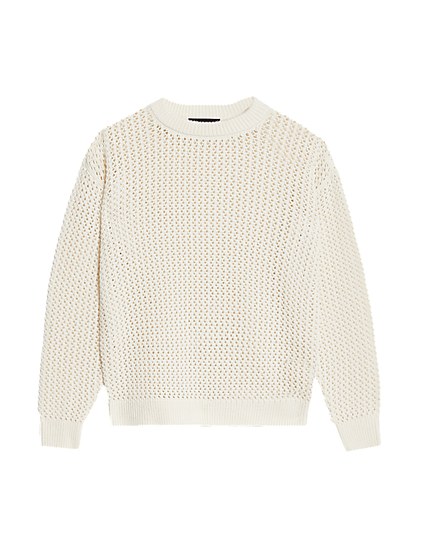 Pure Cotton Textured Jumper