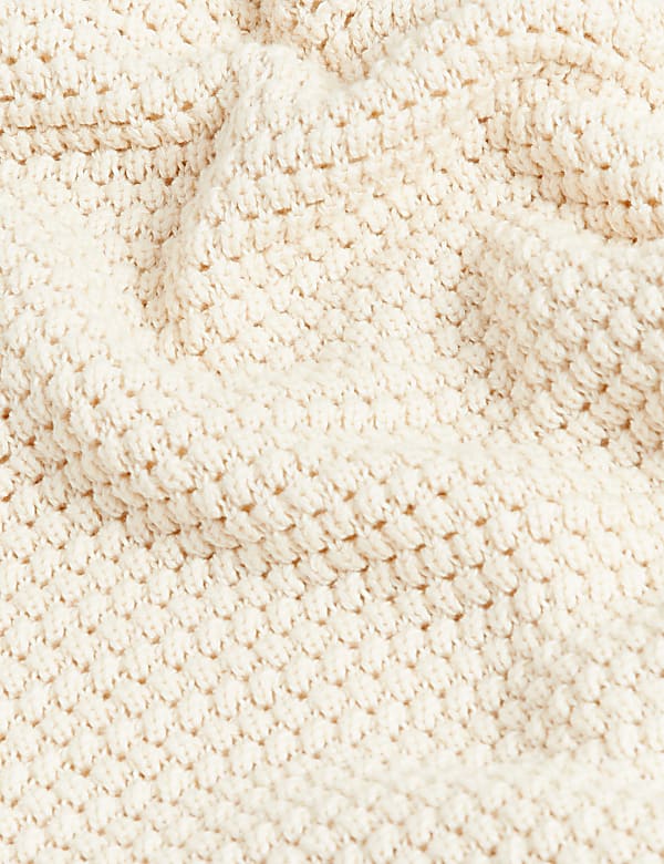 Pure Cotton Collared Knitted Top