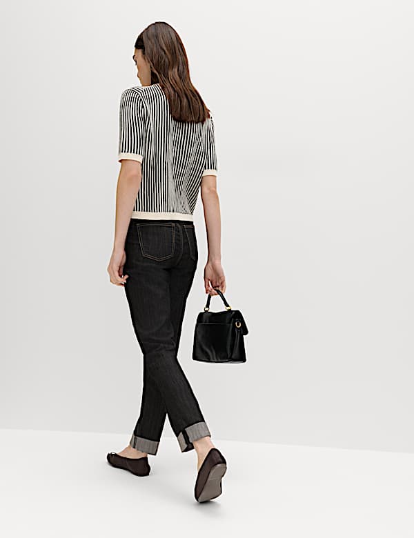 Cardigan court en coton textur&eacute; - CH