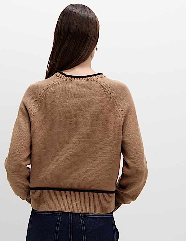 Cotton Rich Tipped Detail Jumper - BE