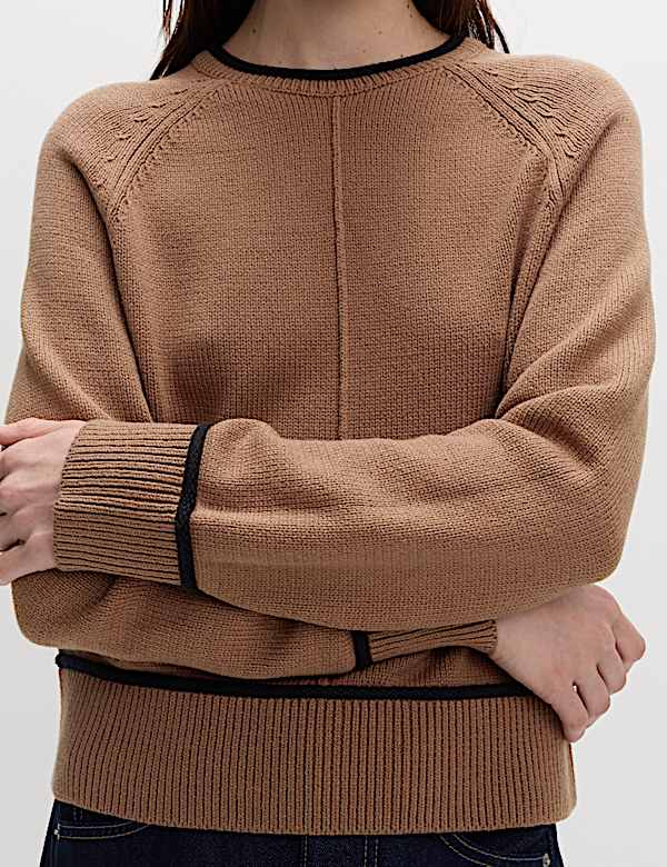 Cotton Rich Tipped Detail Jumper - BE