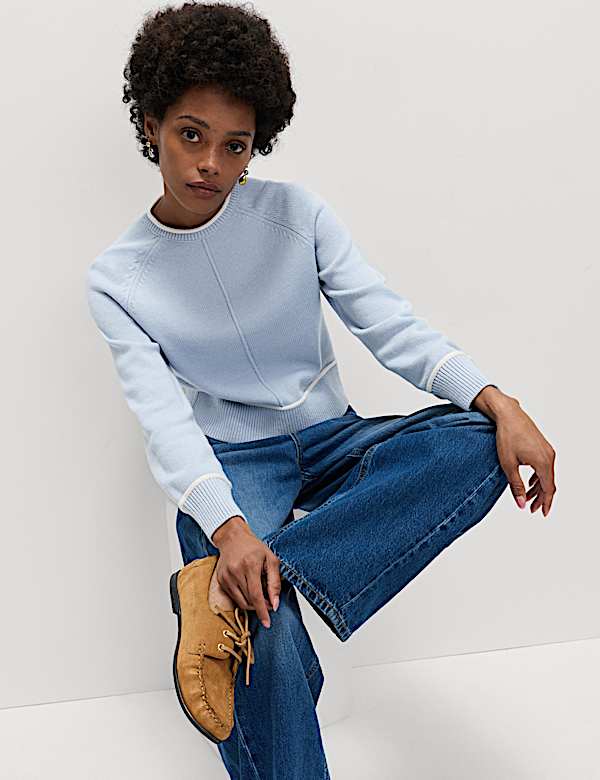 Cotton Rich Tipped Detail Jumper - EE