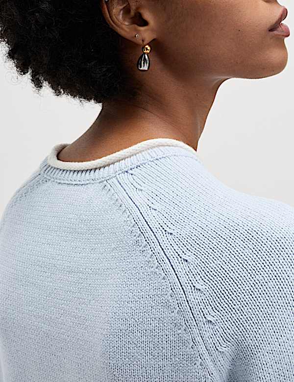 Cotton Rich Tipped Detail Jumper - EE