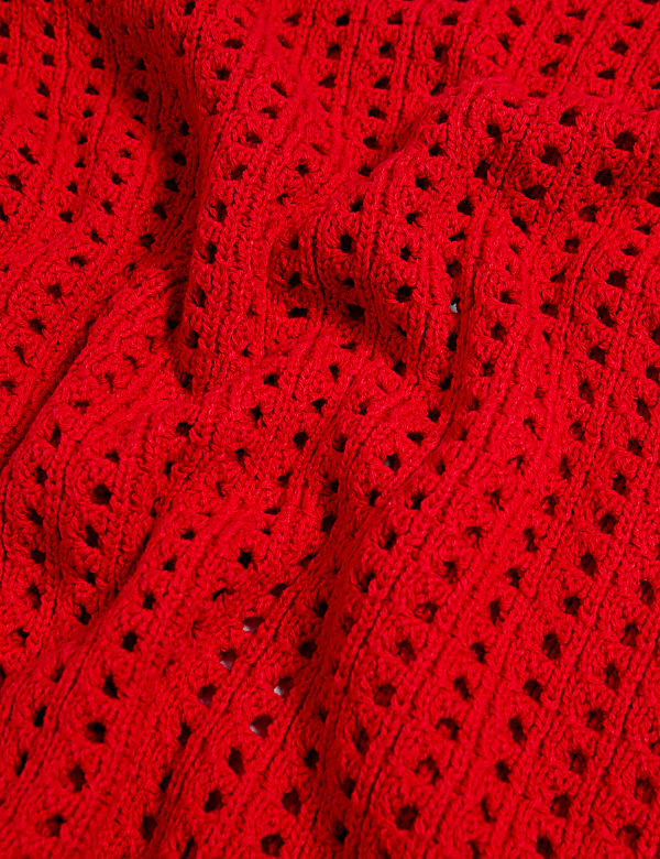 Cotton Rich Textured Tipped Detail Jumper