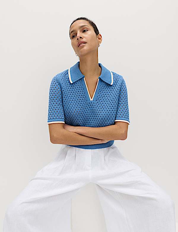 סריג קרופ מבד עשיר בכותנה בטקסטורה - IL