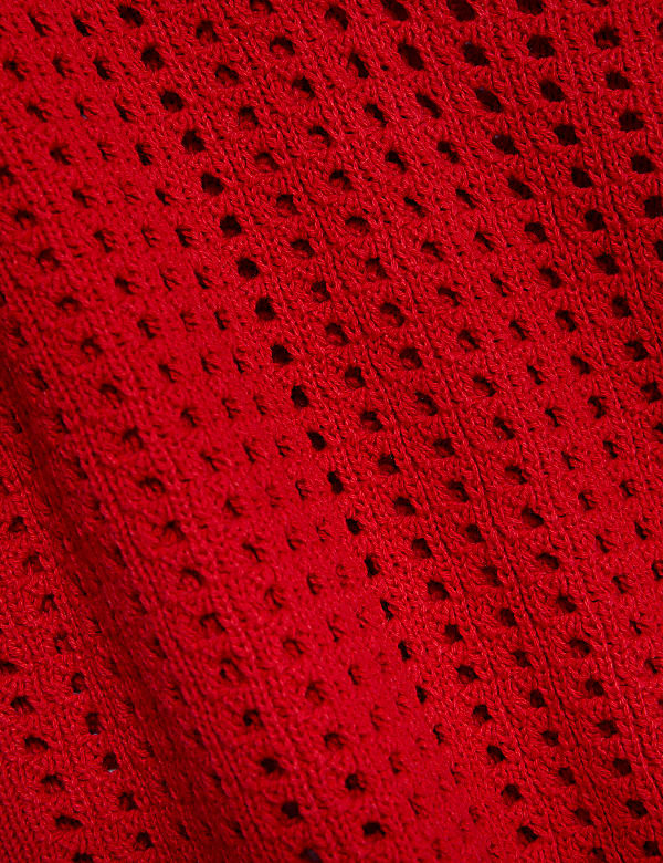 Cotton Rich Tipped Detail Knitted Vest