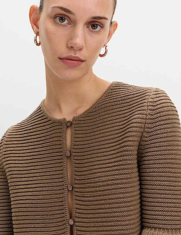 Cotton Rich Ruffle Detail Cardigan - KR