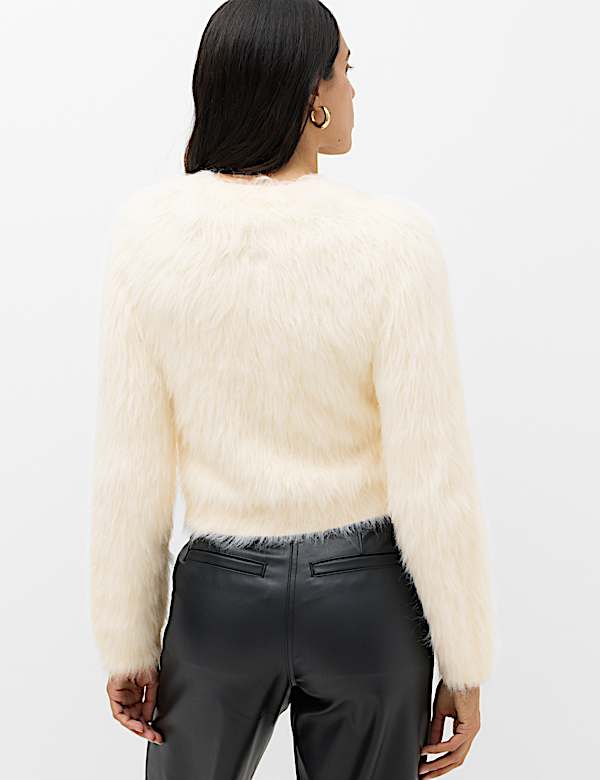Textured Button Front Slim Cropped Cardigan - KR
