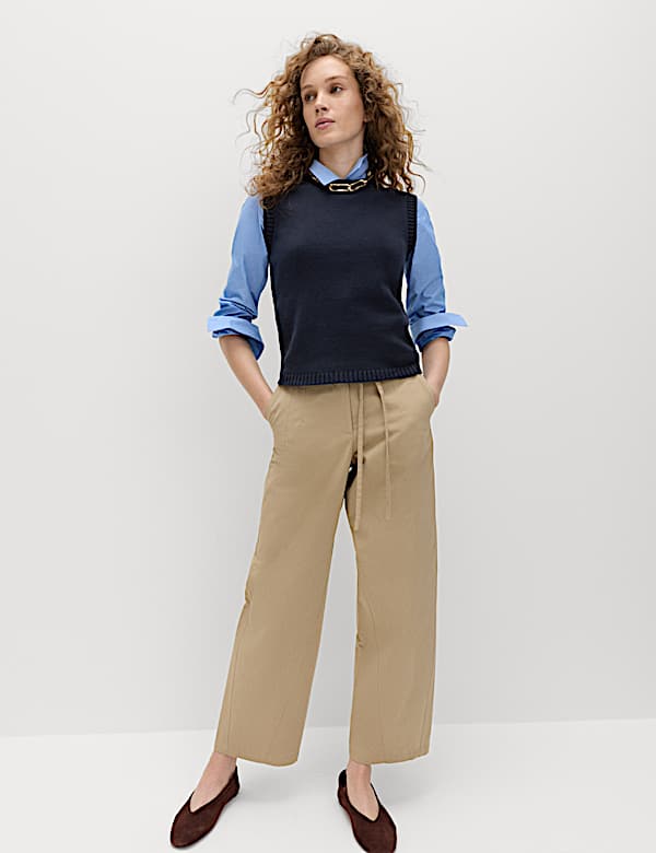 Cotton Rich Slim Fit Knitted Vest - IT