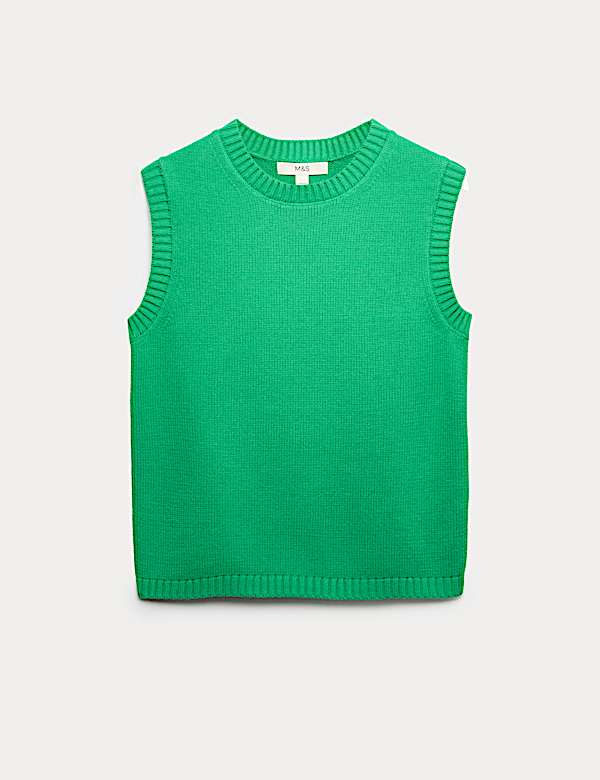 Cotton Rich Slim Fit Knitted Vest - AU